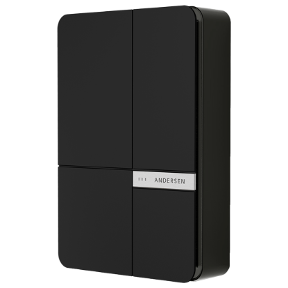 Andersen A2 22kW 6.5m Tethered EV Charger Midnight Black Metal Base & Metal Front Cover