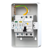 Whitecliffe Metal EV Consumer Unit - 40A Type A C Curve RCBO + SPD (WMRC40CSP)